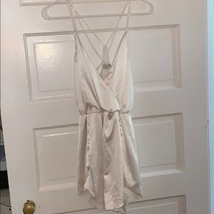 White satin romper